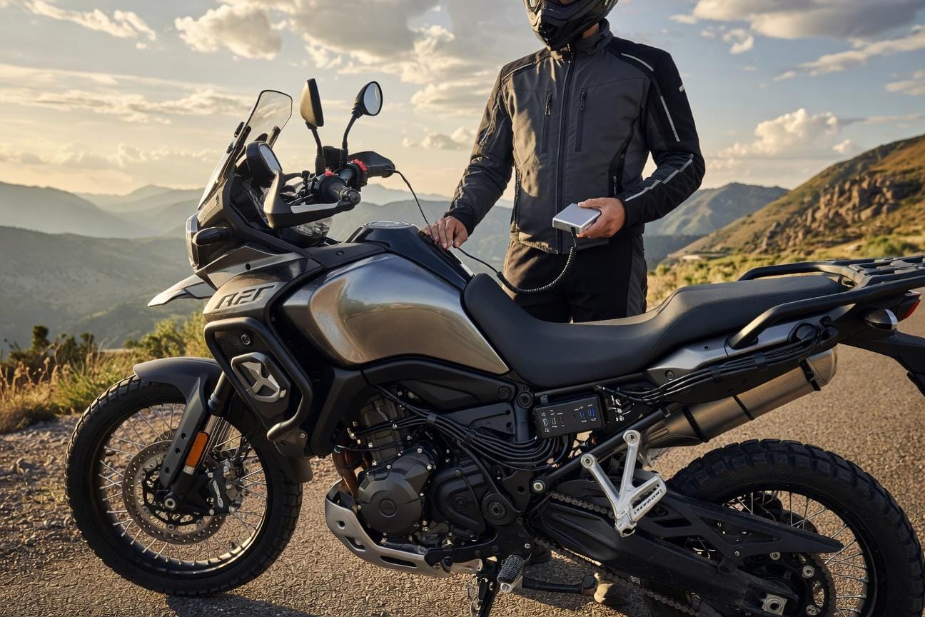 Ładowanie elektroniki w podróży motocyklowej: powerbanki, instalacja i bezpieczeństwo
