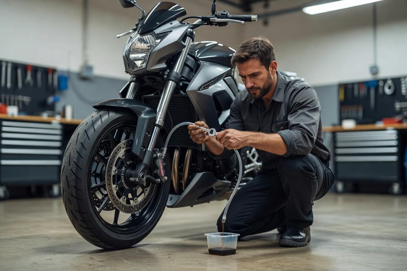 Jak odpowietrzyć hamulce motocykla metodą od dołu
