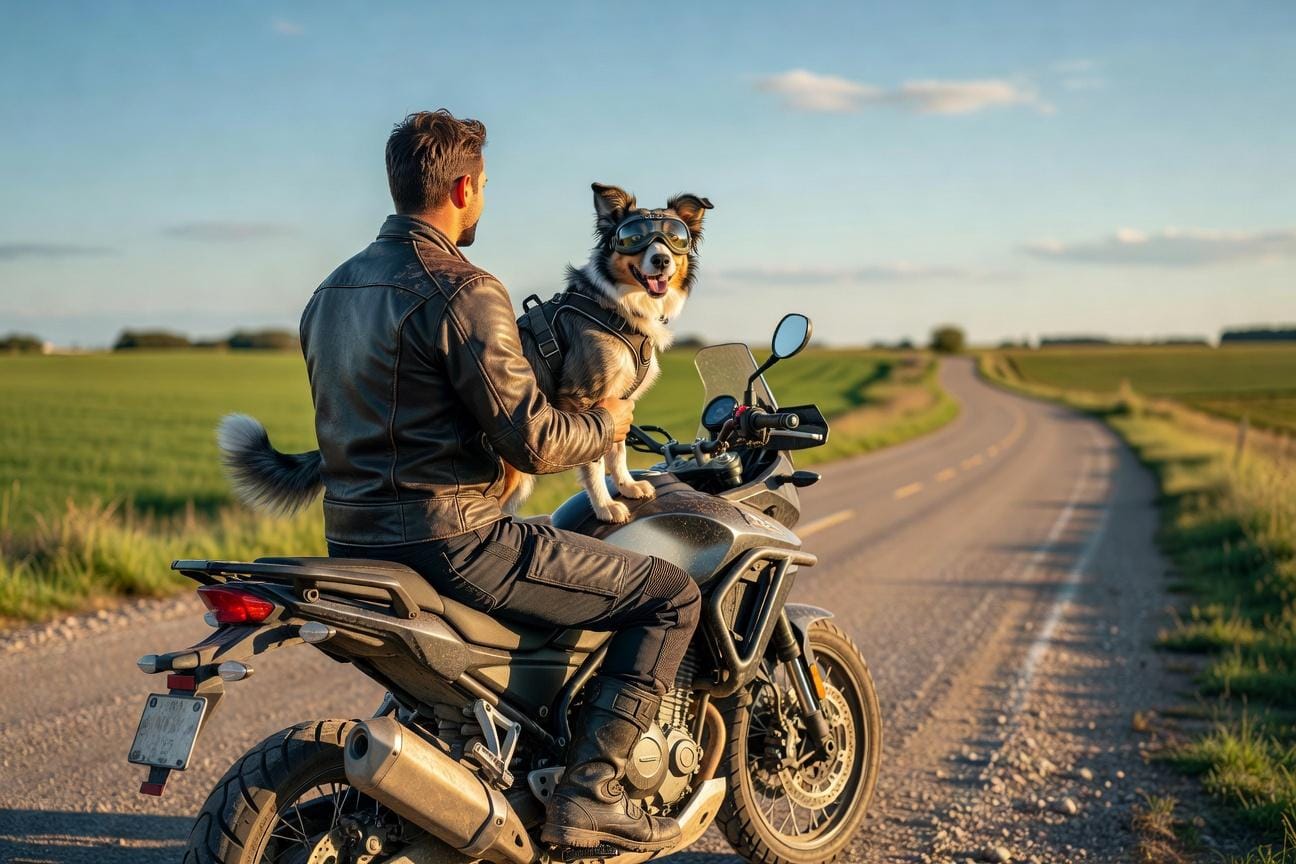 Jak podróżować motocyklem z psem