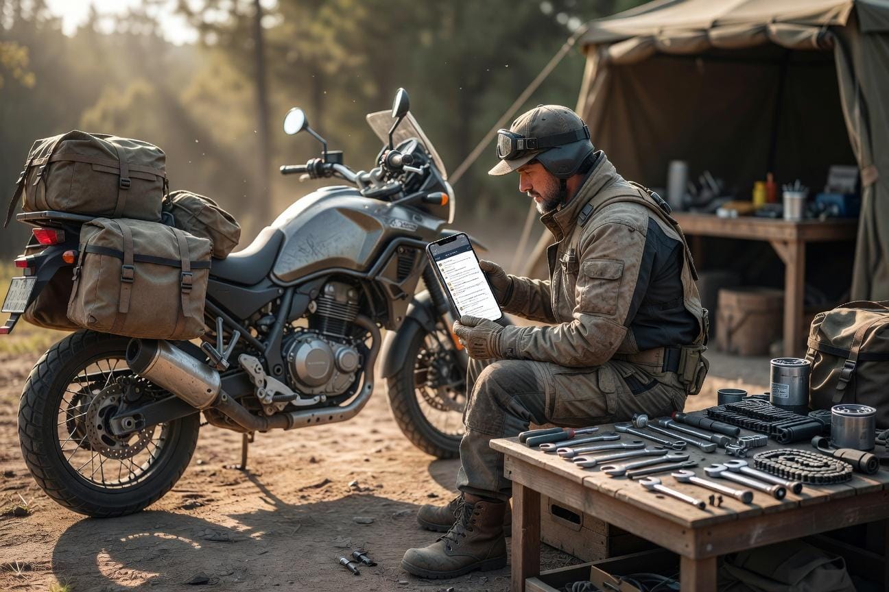 Jak spakować narzędzia i części zapasowe na daleką podróż motocyklem