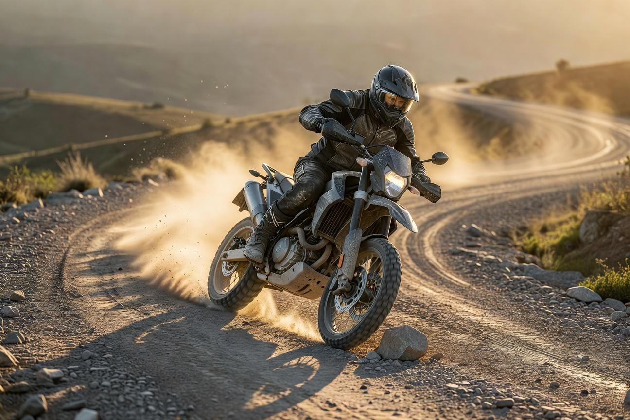 Jak utrzymać tor jazdy motocykla na nierównej nawierzchni