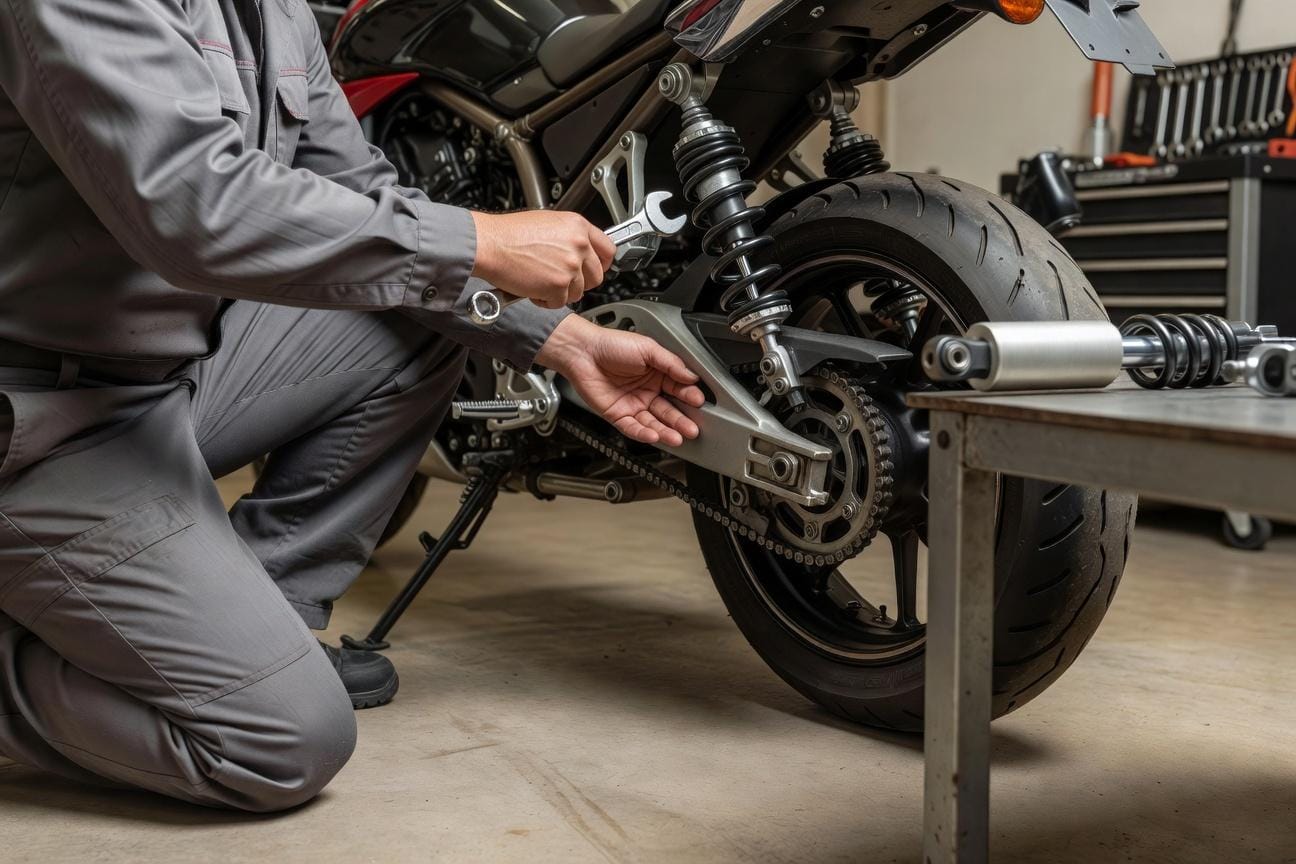 Jak wymienić dwa tylne amortyzatory w motocyklu