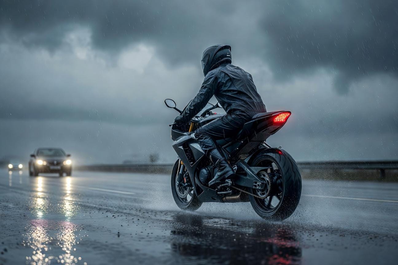 Jazda motocyklem w deszczu: praktyczne porady