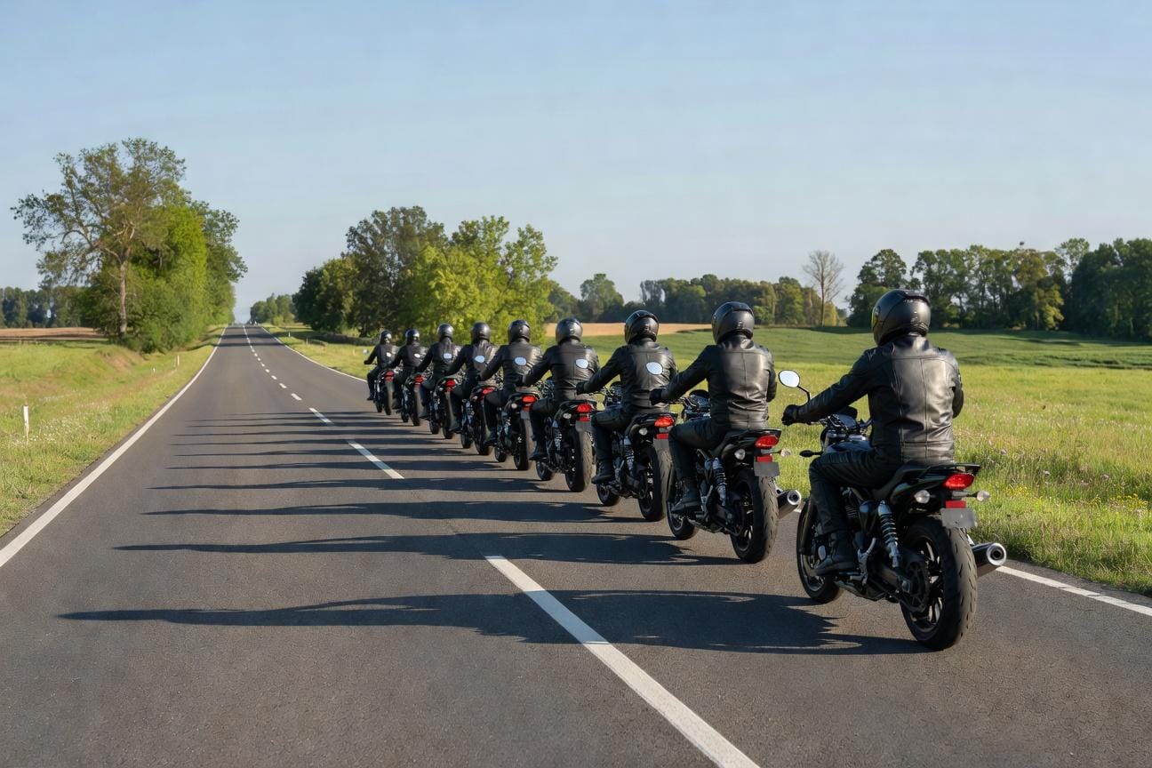 Jazda w grupie motocykli: szyk, odstępy i najczęstsze błędy