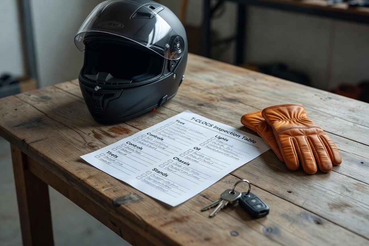 Kontrola motocykla przed jazdą: krótka lista