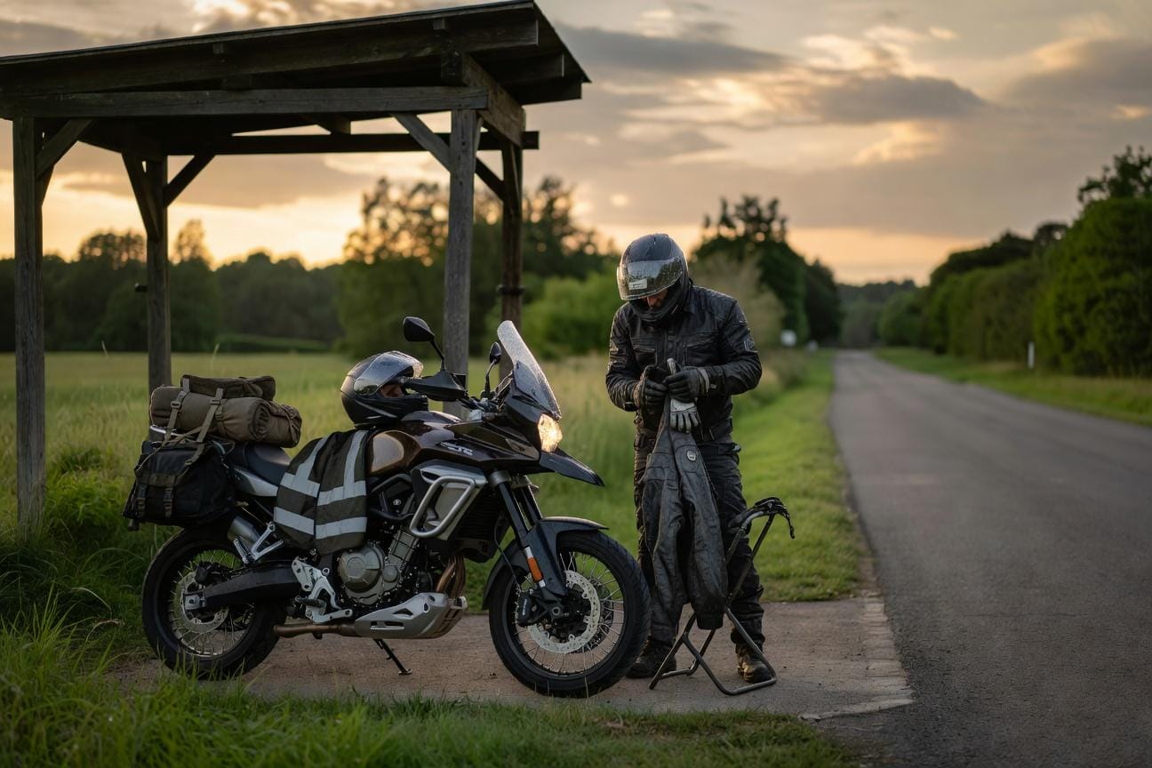 Nocleg w podróży motocyklowej: parking, bezpieczeństwo i suszenie sprzętu
