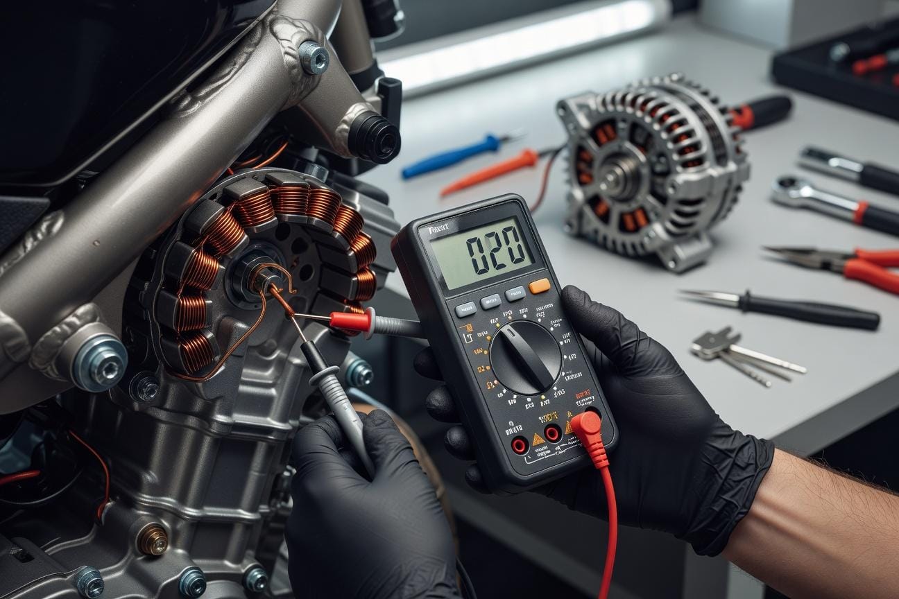 Stator alternatora w motocyklu: jak sprawdzić uzwojenia i typowe objawy uszkodzenia