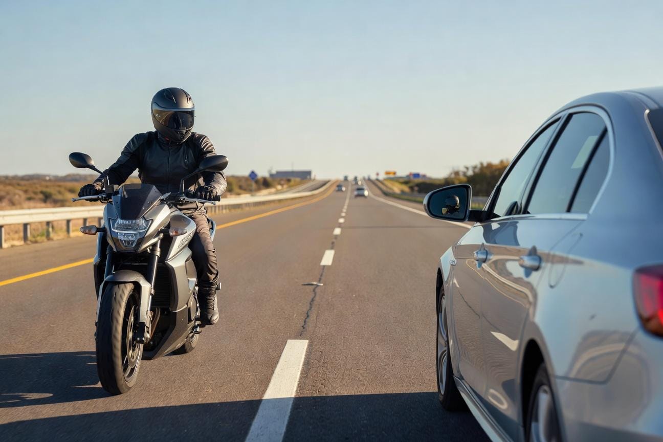Technika jazdy motocyklem po mieście: martwe pola, skrzyżowania i autobusy